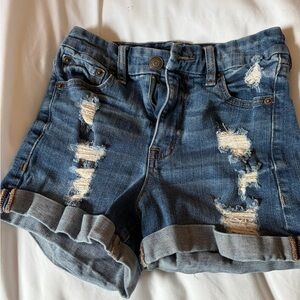 Aeropostale Blue Distressed Jean Shorts